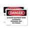 Signmission Elevator Equipment Room Authorized Personnel Danger Sign, Plastic, 14in W x 10in L, 2PK OS-2PACK-DS-P-1014-L-2244 - alternate 1